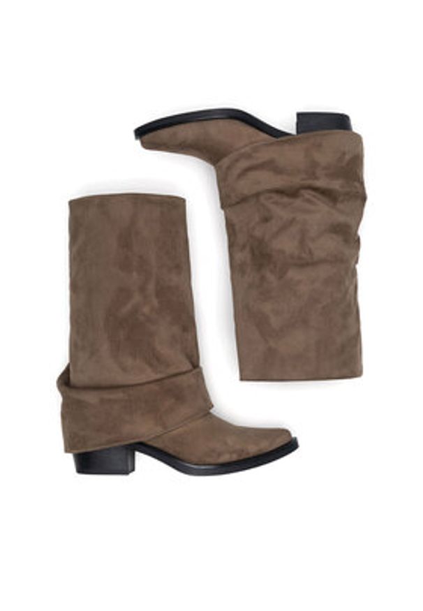 Jenny Fairy Kozaki HY23689-19 Beżowy. Kolor: beżowy. Materiał: materiał