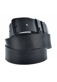 Big Star Accessories - Czarny Skórzany Pasek Męski Big Star. Kolor: czarny. Materiał: skóra. Wzór: aplikacja. Styl: klasyczny, casual, elegancki #4