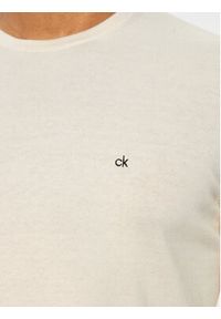 Calvin Klein Sweter K10K113549 Beżowy Regular Fit. Kolor: beżowy. Materiał: bawełna #4