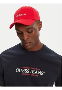 Guess Jeans T-Shirt M4YI42 K8FQ4 Granatowy Regular Fit. Kolor: niebieski. Materiał: bawełna #4
