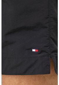 TOMMY HILFIGER - Tommy Hilfiger szorty kąpielowe kolor czarny. Kolor: czarny. Materiał: tkanina, poliamid #4