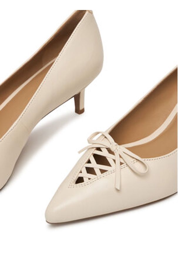 Lauren Ralph Lauren - LAUREN RALPH LAUREN Szpilki 802P06371004 Écru. Kolor: kremowy. Materiał: skóra. Obcas: na szpilce