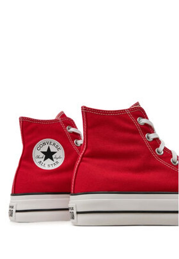 Converse Trampki Chuck Taylor All Star Lift Platform HI A09220C Czerwony. Kolor: czerwony. Materiał: materiał. Obcas: na platformie