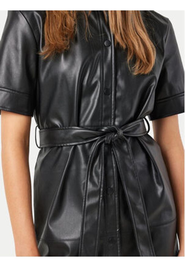 Noisy may - Noisy May Sukienka z imitacji skóry Andy 27026068 Czarny Regular Fit. Kolor: czarny. Materiał: skóra