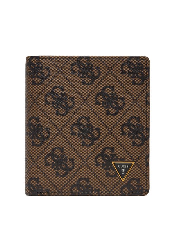 Guess Portfel SMVELE LEA22 Brązowy. Kolor: brązowy. Materiał: skóra