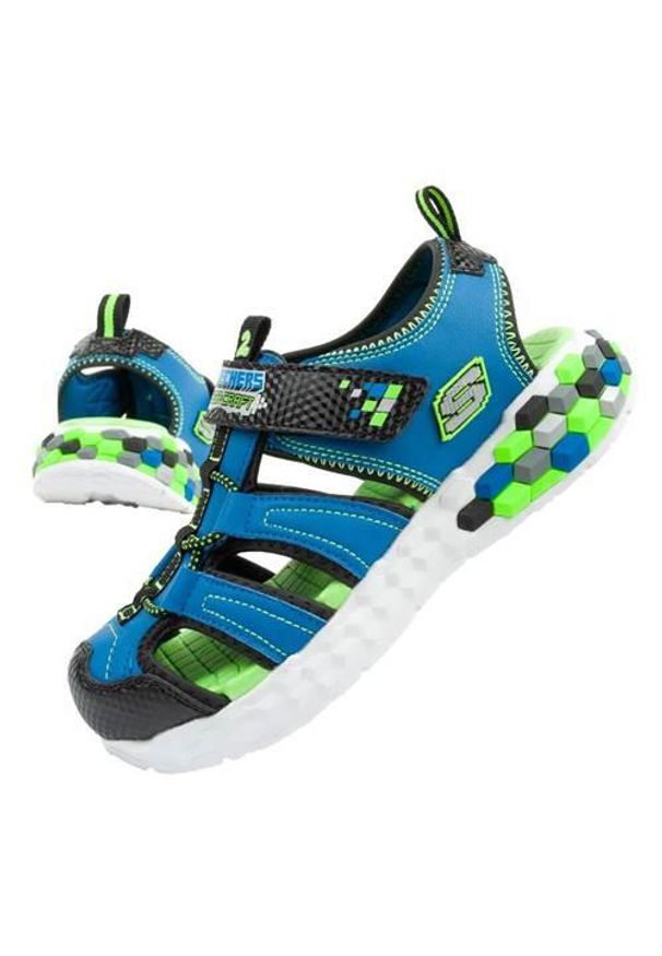 skechers - Buty do chodzenia dla dzieci Skechers 402213LBBLM. Zapięcie: rzepy. Kolor: brązowy, szary, wielokolorowy. Materiał: syntetyk, tkanina, materiał