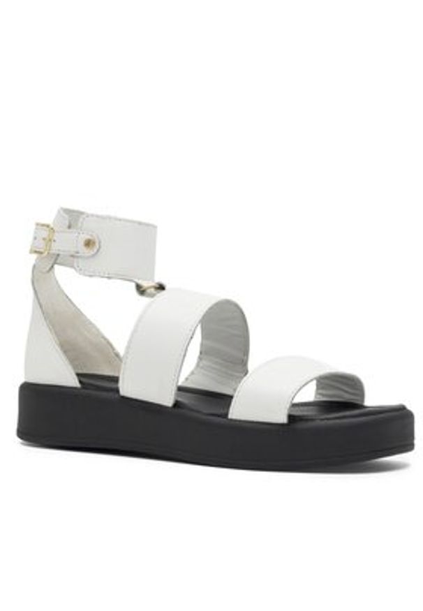 Sergio Bardi Sandały ARC-B1036-01SB Biały. Kolor: biały. Materiał: skóra