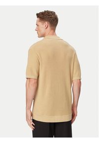 Karl Lagerfeld Jeans Polo B2M18028 Khaki Relaxed Fit. Typ kołnierza: polo. Kolor: brązowy. Materiał: bawełna #4