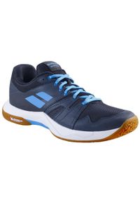 Buty do badmintona męskie Babolat Shadow Team 2. Kolor: biały, czarny, wielokolorowy, niebieski, szary