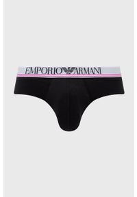 Emporio Armani Underwear Slipy (3-pack) męskie kolor czarny. Kolor: czarny. Materiał: materiał #2