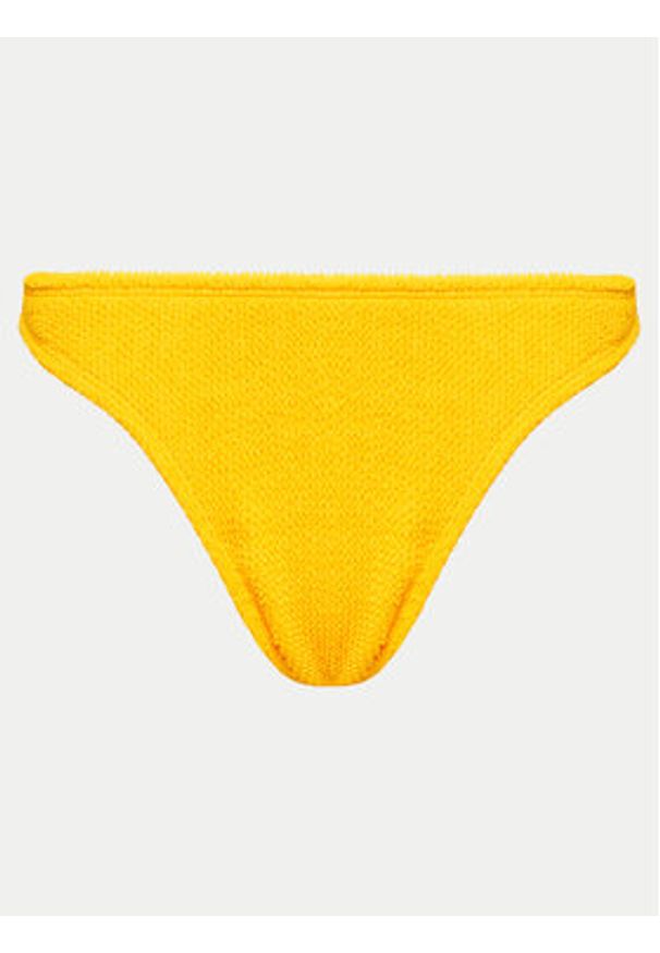 Hunkemöller Dół od bikini Crinkle 205680 Żółty. Kolor: żółty. Materiał: syntetyk