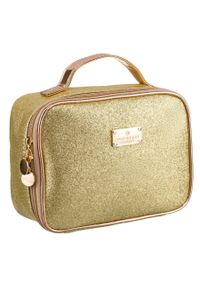Kosmetyczka Peterson PTN KOS-L03-B złota. Kolor: złoty. Materiał: materiał