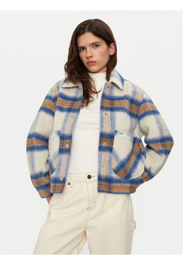 Lee Kurtka przejściowa 112355153 Beżowy Relaxed Fit. Kolor: beżowy. Materiał: wełna, syntetyk