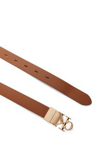 Calvin Klein Pasek Damski Facet CK Pebble LV04F7044G Brązowy. Kolor: brązowy. Materiał: skóra #4