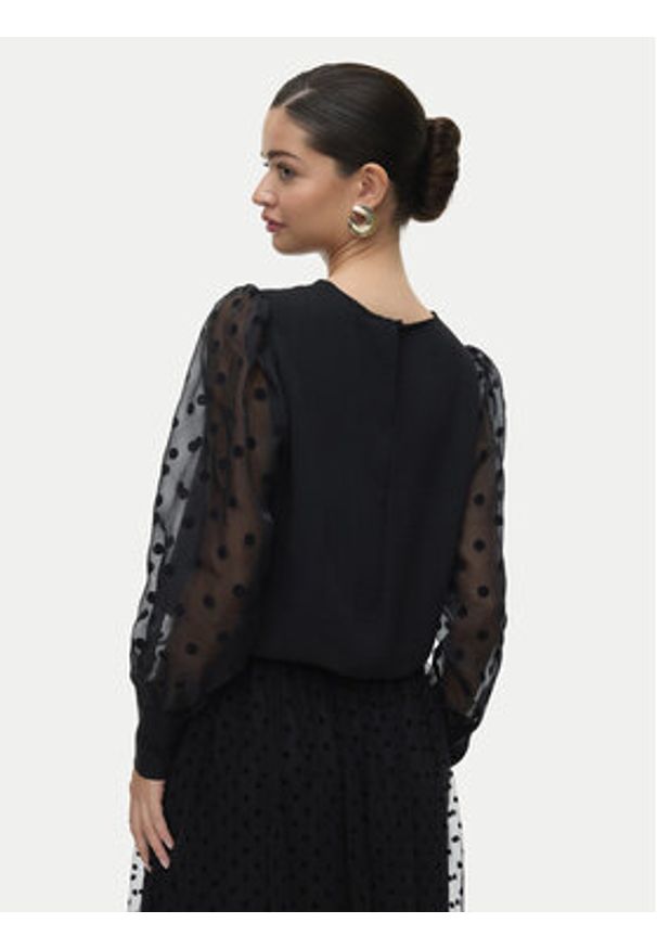 Vero Moda Bluzka Alva 10337474 Czarny Regular Fit. Kolor: czarny. Materiał: syntetyk