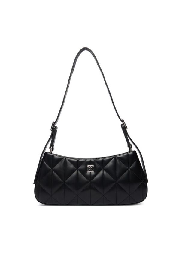 Calvin Klein Torebka Quilted Small Shoulder Bag LV04F3327G Czarny. Kolor: czarny. Materiał: skórzane