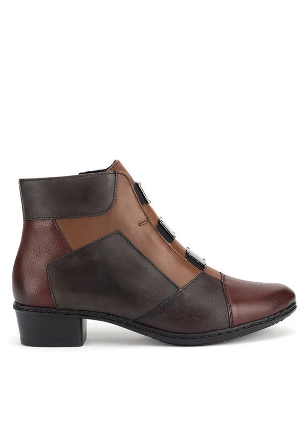 Rieker Trzewiki Y0764-35 Brązowy. Kolor: brązowy. Materiał: skóra