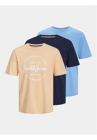 Jack & Jones - Jack&Jones Komplet 3 t-shirtów Jjforest 12256943 Kolorowy Standard Fit. Materiał: syntetyk. Wzór: kolorowy