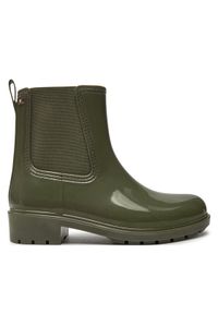 TOMMY HILFIGER - Tommy Hilfiger Kalosze Flag Rainboot FW0FW08213 Zielony. Kolor: zielony. Materiał: guma