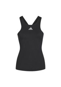 Adidas - Damski tank top adidas Tennis Y. Kolor: czarny. Materiał: materiał. Długość rękawa: na ramiączkach. Sport: tenis