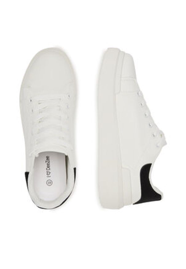 DeeZee Sneakersy 6100 Biały. Kolor: biały. Materiał: syntetyk, materiał