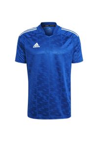Adidas - Koszulka męska adidas Condivo 21 Primeblue Jersey. Kolor: biały, wielokolorowy, niebieski. Materiał: jersey