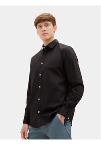 Tom Tailor Koszula 1037435 Czarny Regular Fit. Kolor: czarny. Materiał: bawełna #5
