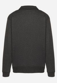 Born2be - Ciemnoszary Ocieplany Kardigan z Wełną Zapinany na Suwak Acendrie. Okazja: na spotkanie biznesowe, na co dzień. Kolekcja: plus size. Kolor: szary. Materiał: wełna. Styl: klasyczny, biznesowy, casual