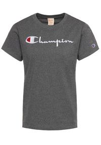 Champion T-Shirt Script Logo 110992 Szary Regular Fit. Kolor: szary. Materiał: bawełna #3