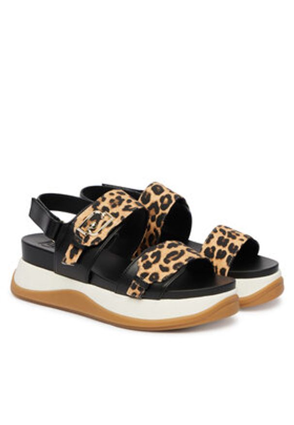 Liu Jo Sandały Fiona 02 BA6087 EX123 Czarny. Kolor: czarny. Materiał: skóra