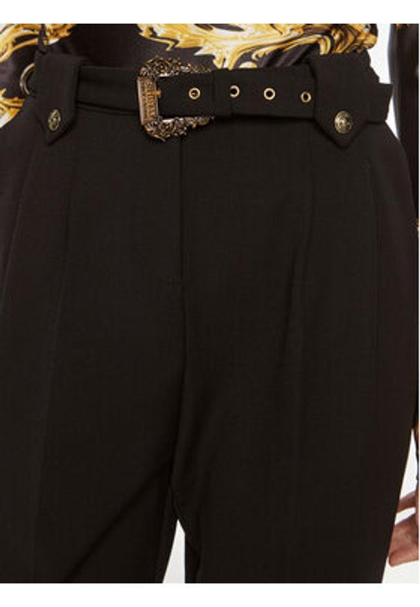 Versace Jeans Couture Spodnie materiałowe 77HAA117 Czarny Straight Fit. Kolor: czarny. Materiał: syntetyk