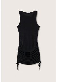 mango - Mango sukienka Jenner kolor czarny mini dopasowana. Kolor: czarny. Materiał: dzianina. Wzór: gładki. Typ sukienki: dopasowane. Długość: mini #3