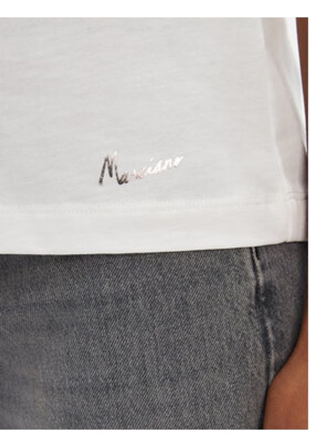 Marciano Guess T-Shirt 5RGI02 6298A Biały Regular Fit. Kolor: biały. Materiał: bawełna