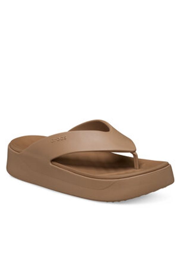 Crocs Japonki Getaway Platform Flip 209410 Brązowy. Kolor: brązowy. Obcas: na platformie