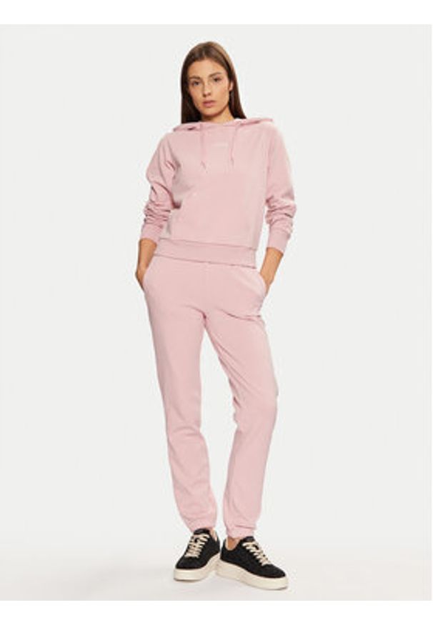 Guess Bluza O5RQ02 KCO31 Różowy Regular Fit. Kolor: różowy. Materiał: bawełna