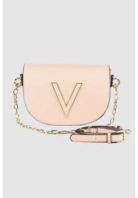 Valentino by Mario Valentino - VALENTINO Różowa torebka Coney Flap Bag. Kolor: różowy. Wzór: paski