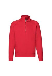 FRUIT OF THE LOOM - Bluza Męska Premium Z Zamkiem Błyskawicznym. Kolor: czerwony