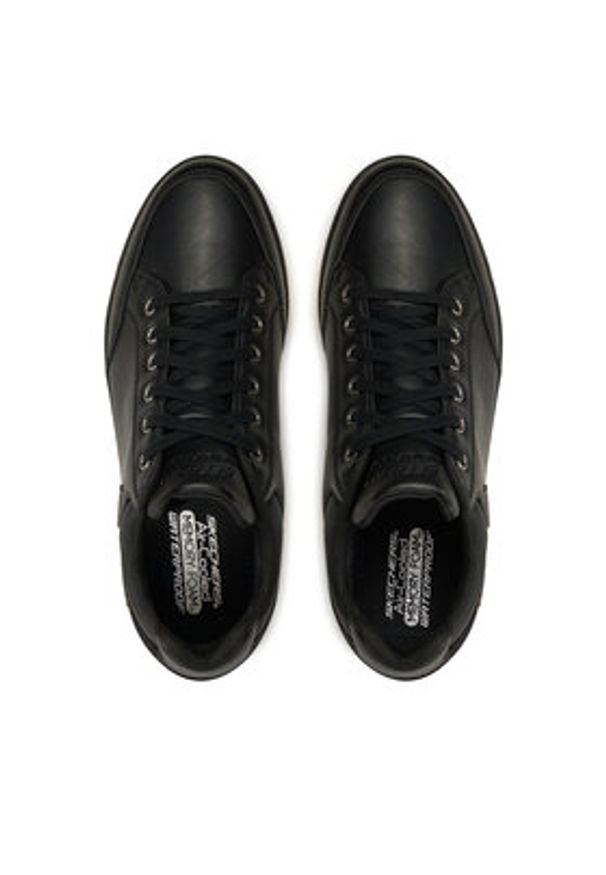 skechers - Skechers Sneakersy Cavell Sparkman 210944/BLK Czarny. Kolor: czarny. Materiał: skóra
