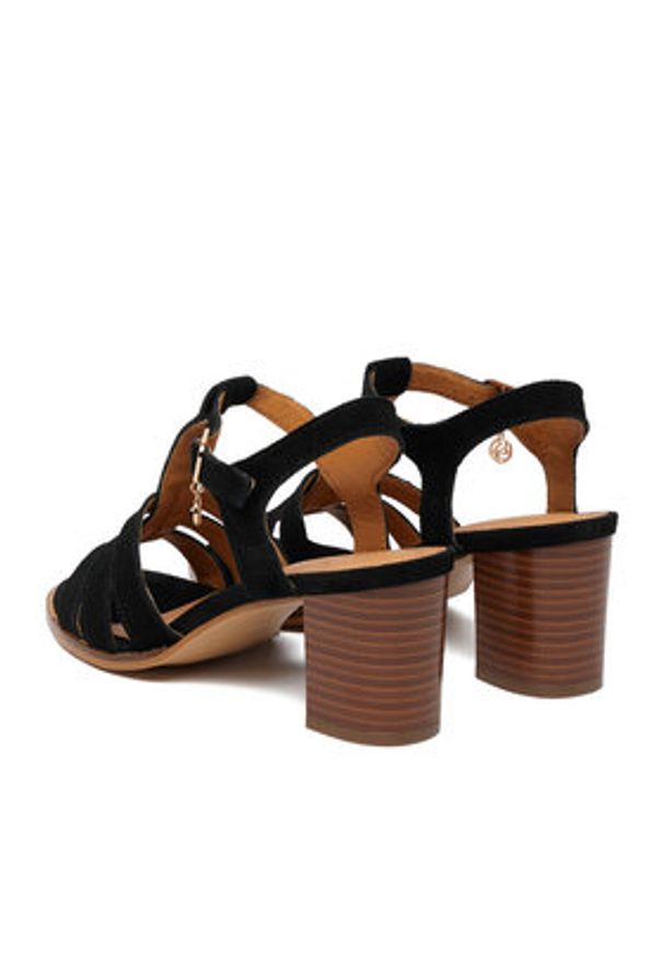 Lasocki Sandały CEO-25F531-4 Czarny. Kolor: czarny. Materiał: skóra, zamsz