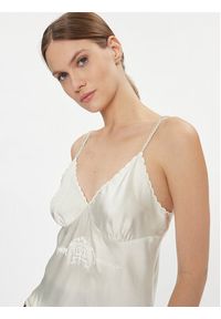 TwinSet - TWINSET Top 232TT2061 Écru Slim Fit. Materiał: wiskoza #4