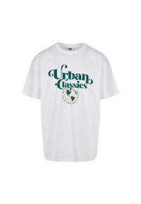 Urban Classics - Męska Koszulka Z Logo Globe Organic. Kolor: biały
