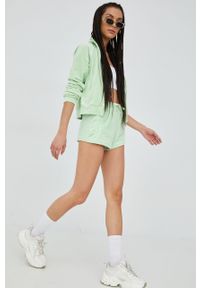 Juicy Couture bluza damska kolor zielony z aplikacją. Kolor: zielony. Długość rękawa: raglanowy rękaw. Wzór: aplikacja #4