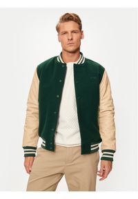 SCHOTT N.Y.C. Kurtka bomber LC8705 Zielony Regular Fit. Kolor: zielony. Materiał: wełna