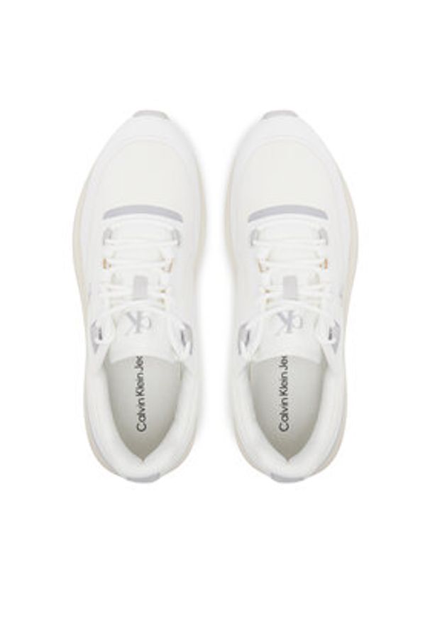 Calvin Klein Jeans Sneakersy Athleisure Runner Tech Ripstop YM0YM01205 Biały. Kolor: biały. Materiał: materiał