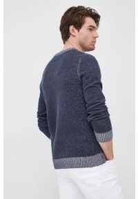 Selected Homme sweter bawełniany męski kolor granatowy. Okazja: na co dzień. Kolor: niebieski. Materiał: bawełna. Wzór: melanż. Styl: casual #2