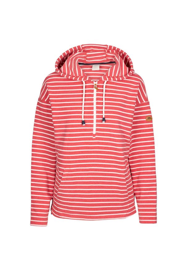 TRESPASS - Damska Bluza Z Kapturem Softly. Typ kołnierza: kaptur. Kolor: czerwony. Sport: turystyka piesza