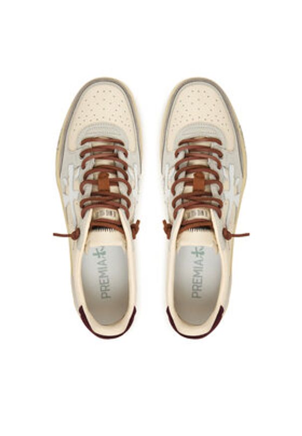 Premiata Sneakersy BSKT CLAY VAR 7616 Biały. Kolor: biały. Materiał: skóra