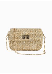 bonprix - Torebka słomkowa na ramię. Kolor: beżowy. Sezon: lato. Rozmiar: małe. Rodzaj torebki: na ramię #1