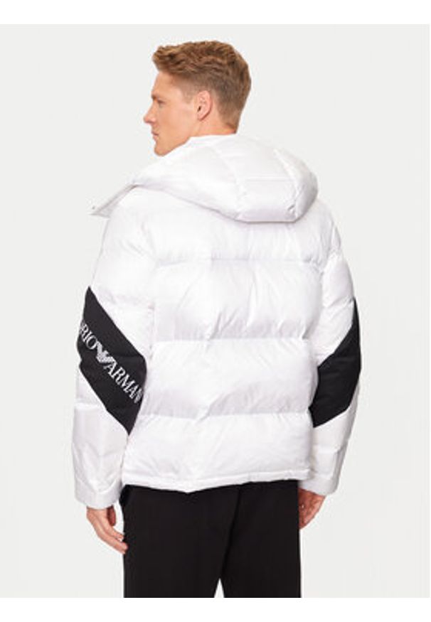 EA7 Emporio Armani Kurtka puchowa 6DPB33 PNEOZ 1100 Biały Regular Fit. Kolor: biały. Materiał: syntetyk