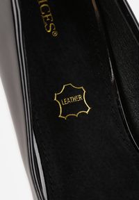 Born2be - Czarne Klasyczne Lakierowane Czółenka Vices na Obcasie ze Skórzaną Wkładką Tinathria. Okazja: na spotkanie biznesowe. Kolor: czarny. Materiał: skóra, lakier. Obcas: na obcasie. Styl: klasyczny. Wysokość obcasa: średni #2